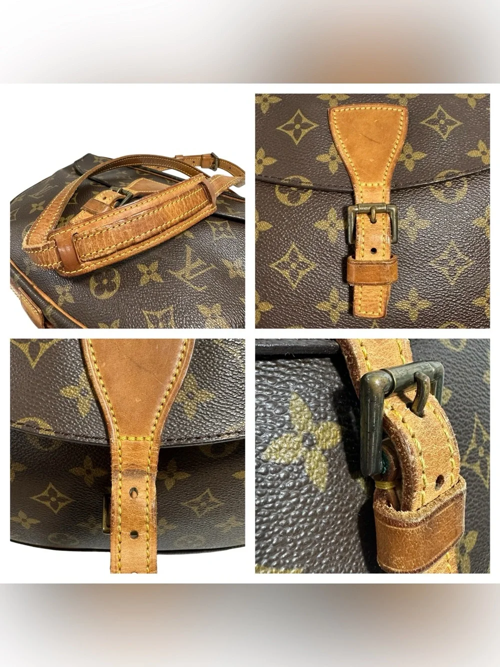 Louis Vuitton Monogram & Vachetta Leather Jeune Fille MM Crossbody Shoulder Bag